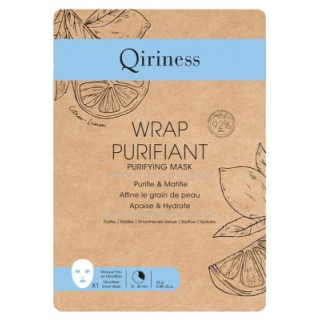Masque tissu Qiriness Wrap Purifiant - Peau purifiée et matifiée
