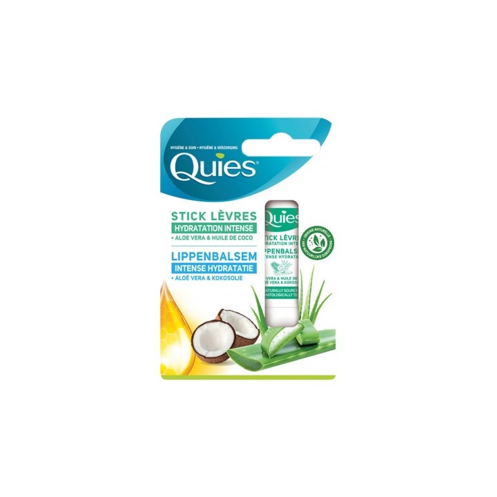 Stick lèvres Quies - Hydratation Intense Aloe Vera & Huile de Coco