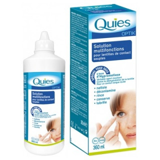 Solution multifonctions pour lentilles souples Quies Optik 360 ml