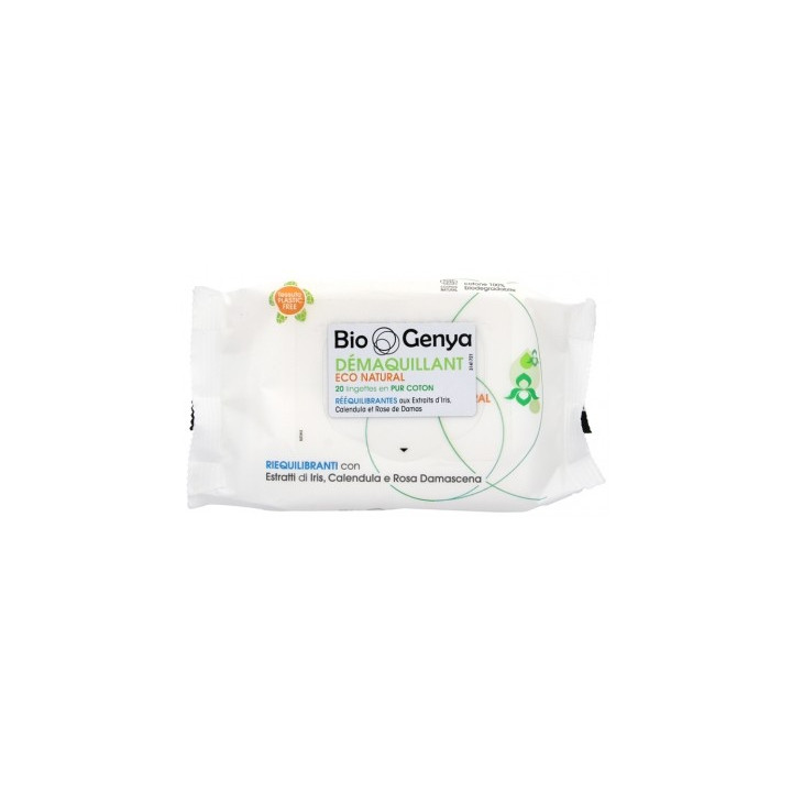 Lingettes démaquillantes BioGenya - Démaquillage doux