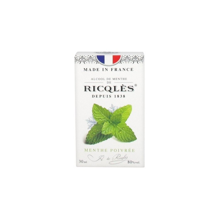 Alcool de Menthe Poivrée Ricqlès 30 ml