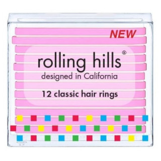 Élastiques Cheveux Rolling Hills - 12 Élastiques roses
