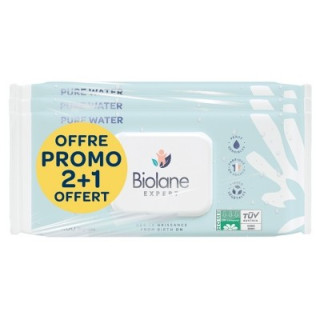 Lingettes Biolane Expert Pure Water pour bébé