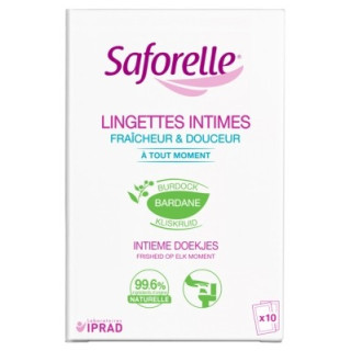 Lingettes intimes Saforelle pour une hygiène intime naturelle