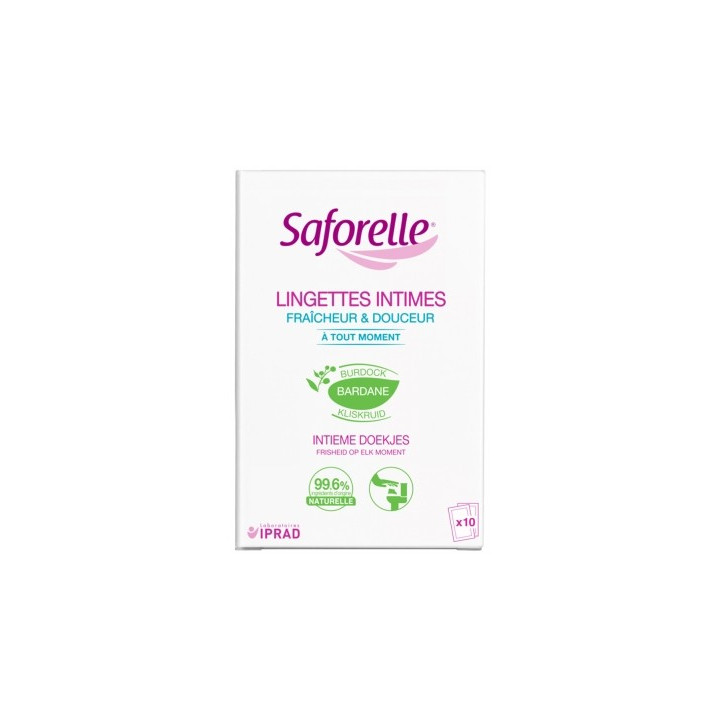 Lingettes intimes Saforelle pour une hygiène intime naturelle