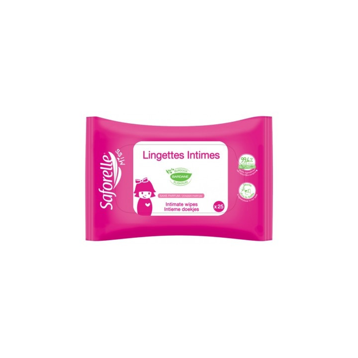 Lingettes intimes Saforelle Miss pour petites filles