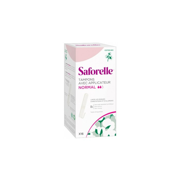 Tampons Saforelle 16 Normal avec Applicateur