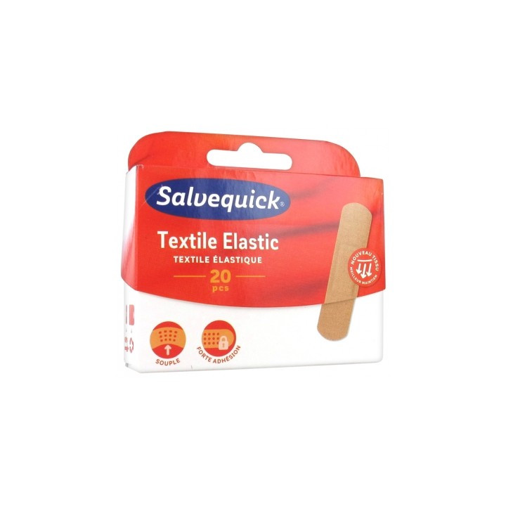 Salvequick Textile Elastic 20 Pansements