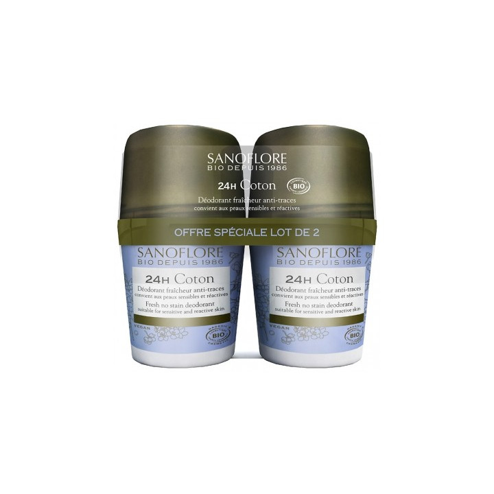 Déodorant Sanoflore 24H Coton Fraîcheur Bio