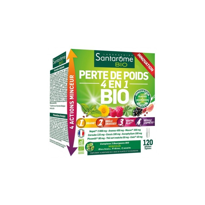 Santarome Bio Perte de Poids 4 en 1 Bio - Complément alimentaire minceur