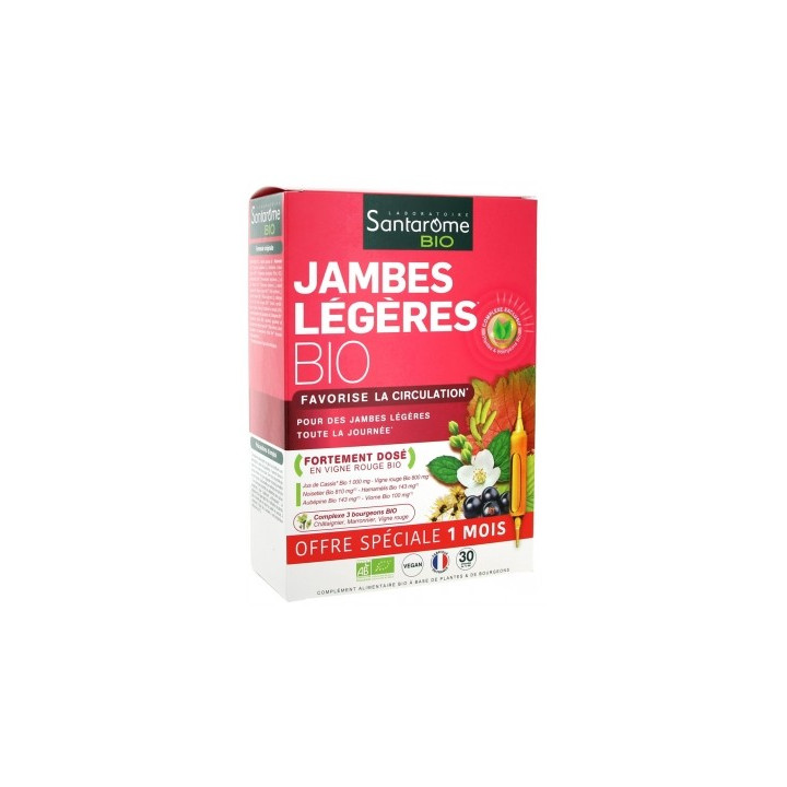 Santarome Bio Jambes Légères Bio - Complément alimentaire pour jambes lourdes