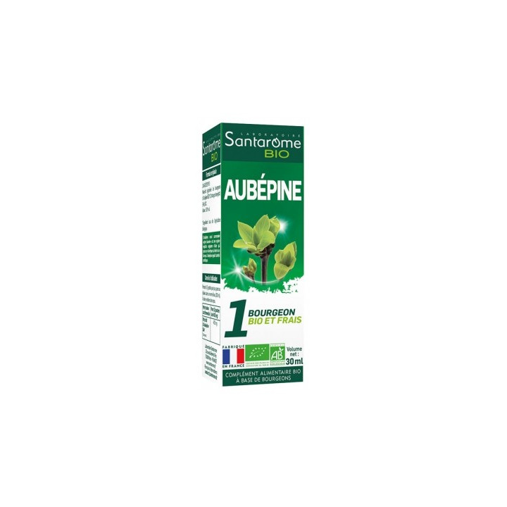 Santarome Bio Aubépine 30 ml - Complément alimentaire biologique