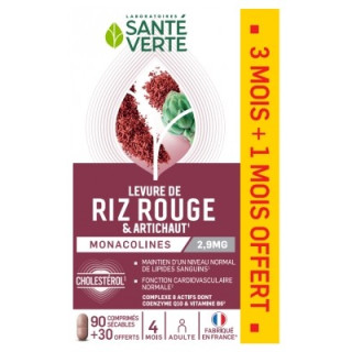 Santé Verte Levure de Riz Rouge - Complément Alimentaire