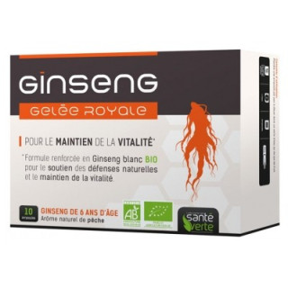 Santé Verte Ginseng Gelée Royale - Complément Alimentaire Biologique