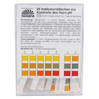 Languettes de contrôle du pH urinaire Biosana