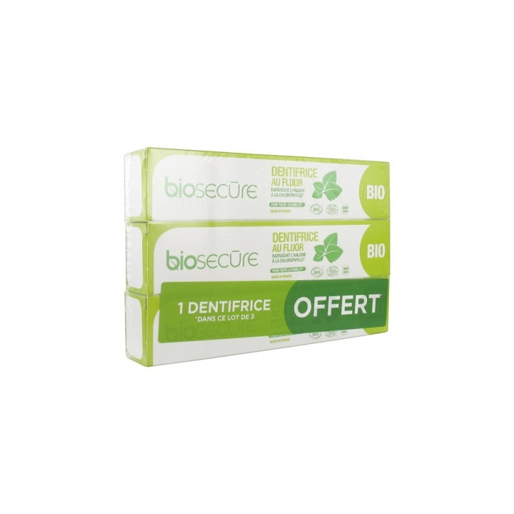 Dentifrice Biosecure au fluor - Hygiène bucco-dentaire naturelle