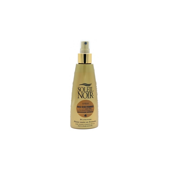 Huile sèche vitaminée Soleil Noir pour bronzage intense