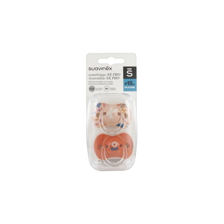 Sucettes Suavinex 2 SX Pro pour bébés de plus de 18 mois