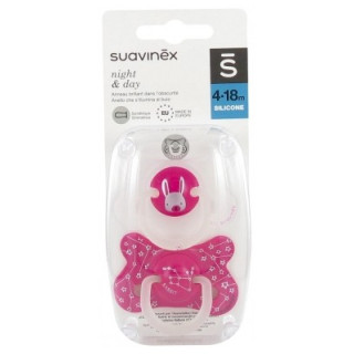 Suavinex 2 Sucettes Night & Day 4 à 18 Mois