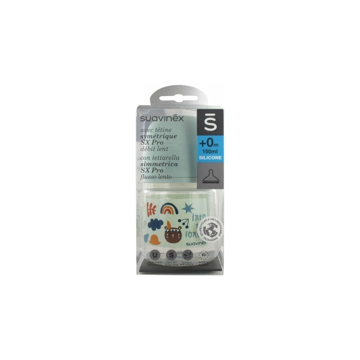 Biberon Suavinex 150 ml - Tétine symétrique SX Pro