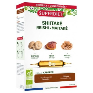 Superdiet Shiitaké Reishi Maitaké Bio - Complément alimentaire