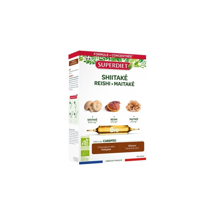 Superdiet Shiitaké Reishi Maitaké Bio - Complément alimentaire