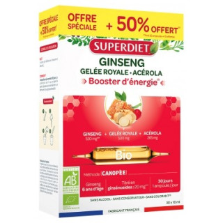Superdiet Ginseng Gelée Royale et Acérola Bio