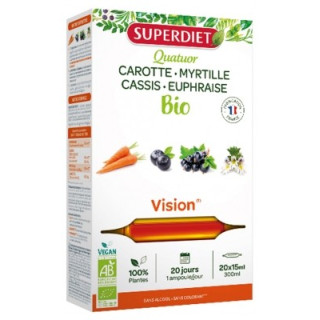 Superdiet Quatuor Euphraise Vision Bio - Complément alimentaire pour la vision