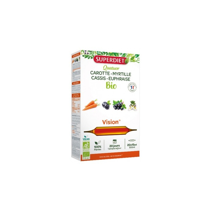 Superdiet Quatuor Euphraise Vision Bio - Complément alimentaire pour la vision