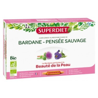 Superdiet Bardane Pensée Sauvage Bio - Complément alimentaire bio pour la peau