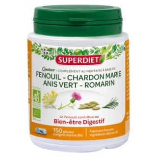 Superdiet Quatuor Fenouil Digestion Bio - Complément alimentaire naturel