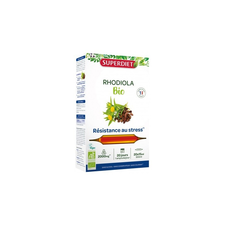 Superdiet Rhodiola Bio - Complément alimentaire anti-stress