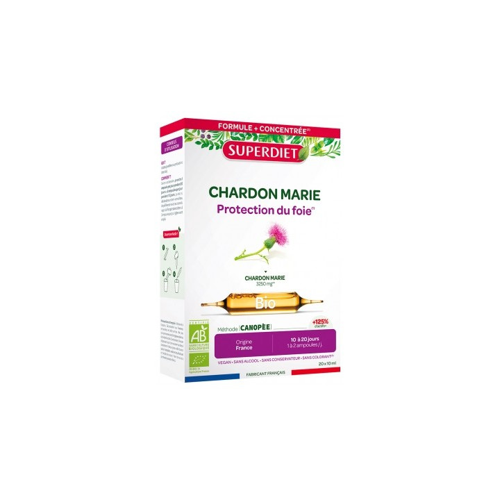 Superdiet Chardon Marie Bio - Complément alimentaire pour le foie