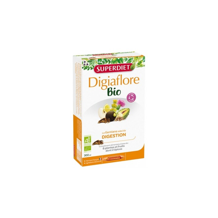 Superdiet Digiaflore Bio - Complément Alimentaire pour la Digestion