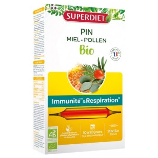 Superdiet Pin Miel Pollen Bio - Complément alimentaire biologique