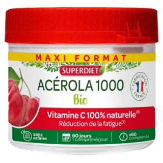 Superdiet Acérola 1000 Bio - Complément alimentaire naturel