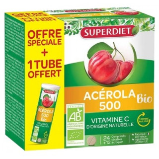 Superdiet Acérola 500 Bio - Complément Alimentaire Biologique