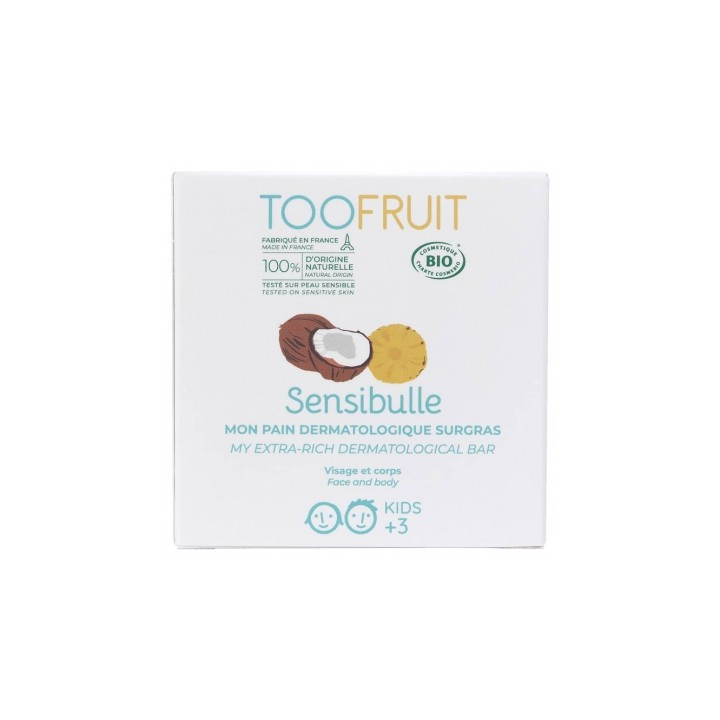 Pain dermatologique Toofruit Sensibulle Ananas Coco Bio
