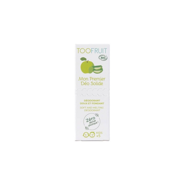 Déodorant solide pour enfants Toofruit Pomme-Aloe Vera Bio