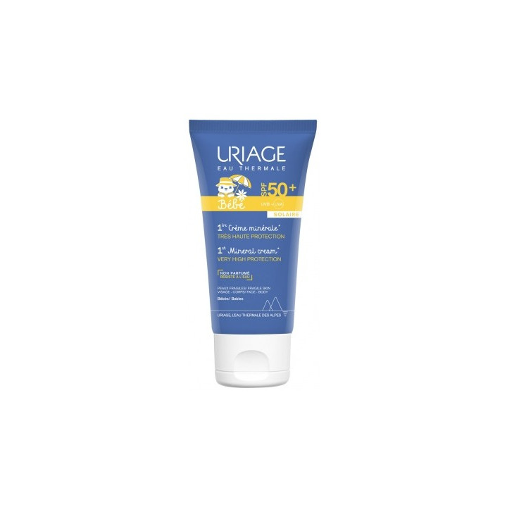Crème solaire bébé Uriage 1ère Crème Minérale SPF50+