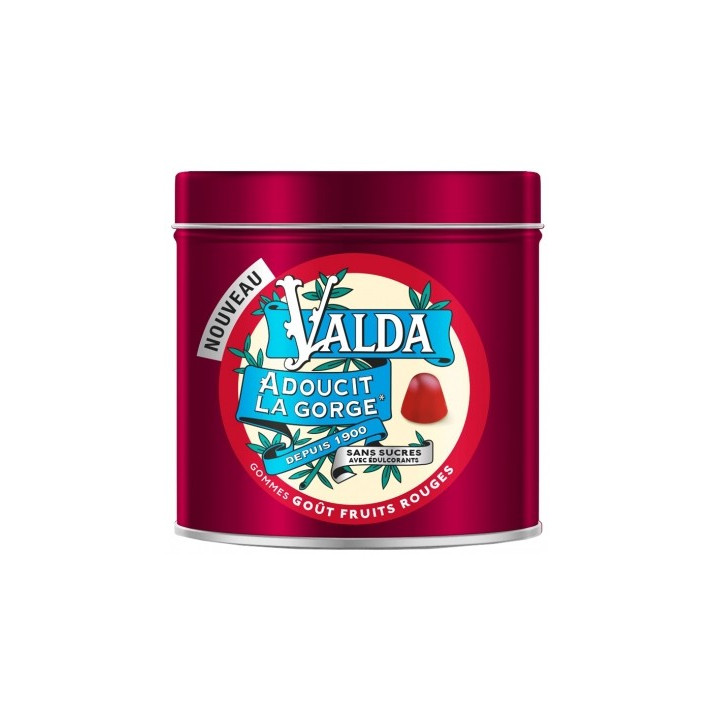 Gommes Valda Fruits Rouges sans sucres