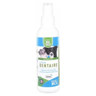Lotion dentaire bio pour chiens et chats - Vétobiol