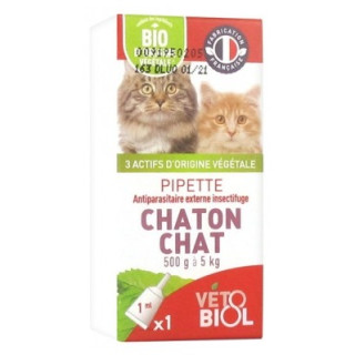 Pipette Vétobiol Bio pour chaton et chat