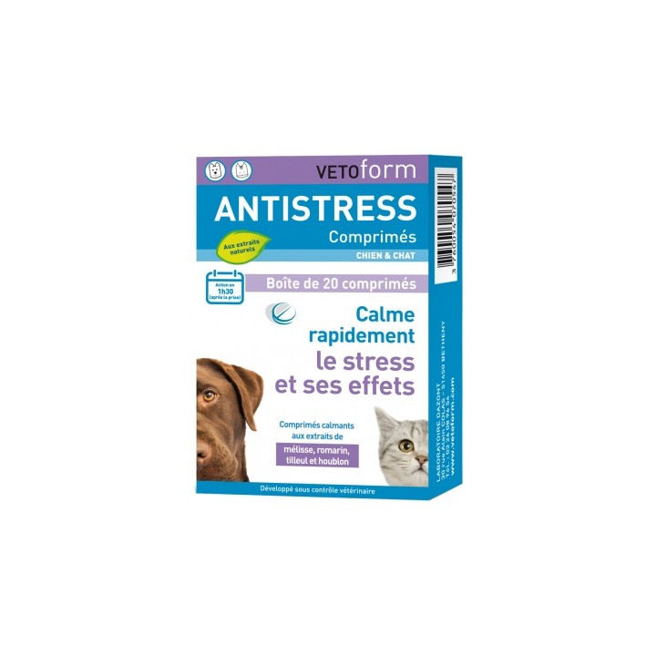 Vetoform Antistress Comprimés pour Chien et Chat