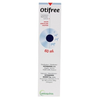 Vetoquinol Optifree 60 ml - Solution auriculaire pour animaux