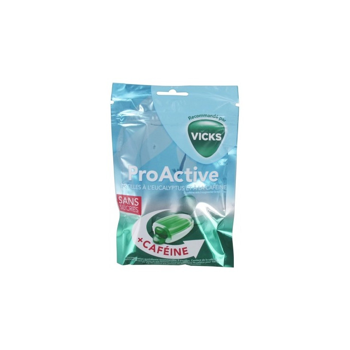 Pastilles Vicks Pro Active Eucalyptus Caféine