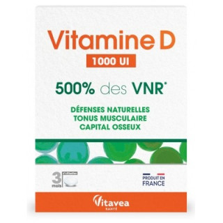 Vitamine D 1000 UI - Complément alimentaire pour la santé osseuse