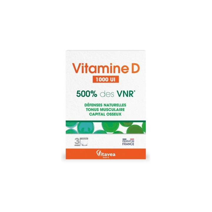 Vitamine D 1000 UI - Complément alimentaire pour la santé osseuse