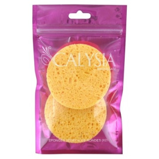 Éponges végétales rondes Calysia pour soin du visage