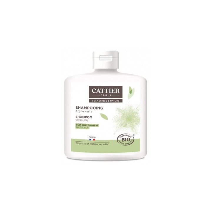 Shampoing argile verte bio pour cuir chevelu gras